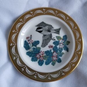 Franklin Porcelain Massachusetts State Bird and Fl